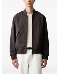 ARMANI EXCHANGE - Logo-Embroidered Reversible Bomber Jacket - Lyst