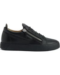 Giuseppe Zanotti - Frankie Zip-Detail Leather Sneakers - Lyst