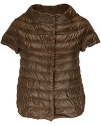 Herno - Short-sleeve Quilted Down Jacket - Lyst