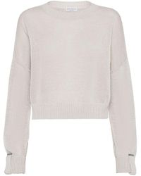 Brunello Cucinelli - Sweater With Shiny Details - Lyst