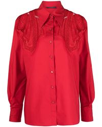 Alberta Ferretti - Camicia Con Inserti - Lyst