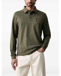 Aeronautica Militare - Cotton Long-Sleeve Polo Shirt - Lyst
