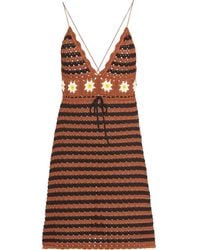 sea mosaic floral crochet dress