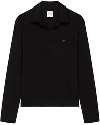 Courreges - Ribbed Logo Polo Shirt - Lyst