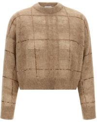 Brunello Cucinelli - Sequin-Check Sweater - Lyst