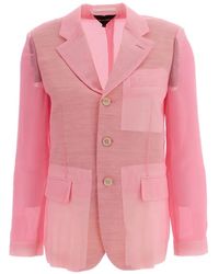 Comme des Garçons - Sheer Panelled Blazer - Lyst