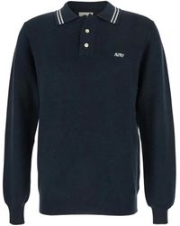 Autry - Embroidered Long-Sleeve Polo Shirt - Lyst