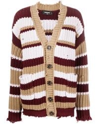 DSquared² - Cárdigan A Rayas Con Botones - Lyst