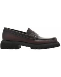 Ferragamo - Penny Loafers With Chunky Tread - Lyst