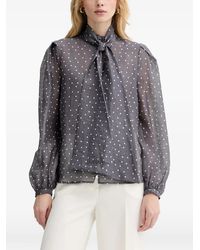 Silvian Heach - Tiniz Polka-Dot Pussy-Bow Blouse - Lyst
