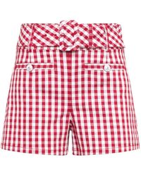 Cinq À Sept - Allie Gingham Mini Shorts - Lyst