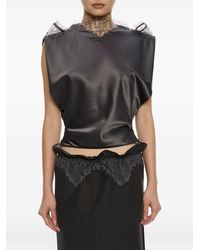 Christopher Esber - Lace-Trim Sateen Top - Lyst