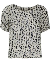 Kaos - Blouse Imprimée À Encolure Ronde - Lyst