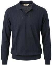 Altea - Polo-Collar Long-Sleeve Sweater - Lyst