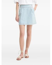 Munthe - Upala Denim Mini Skirt - Lyst