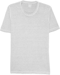 120% Lino - Round-Neck Short-Sleeve T-Shirt - Lyst