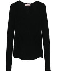 Twinset - Ribbed V-Neck Sweater - Lyst