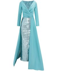Rami Al Ali - Overlap Sequin-Skirt Maxi Dress - Lyst