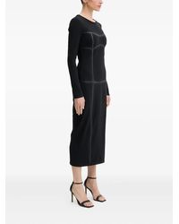 Patrizia Pepe - Long-Sleeve Midi Dress - Lyst
