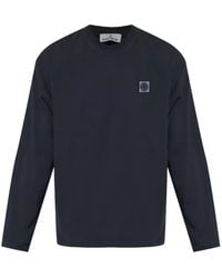 Stone Island - Logo-Patch Long-Sleeve T-Shirt - Lyst