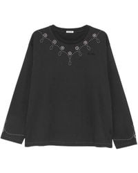 Bode - Stud-Embellished Long-Sleeve T-Shirt - Lyst