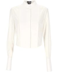 Tom Ford - Camicia Crop Con Schiena Scoperta - Lyst