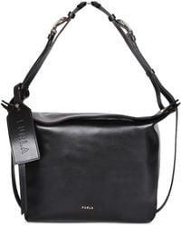 Furla - Logo-Print Leather Backpack - Lyst