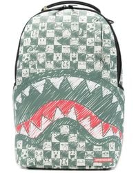 Sprayground - Emote Check Graphic-Print Backpack - Lyst