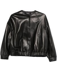Kiton - Veste En Cuir À Design Nervuré - Lyst
