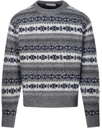 DUNST - Fair-Isle Crew-Neck Jumper - Lyst