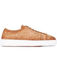 Santoni - Woven Sneakers - Lyst