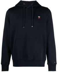 Tommy Hilfiger - Logo-embroidered Cotton-blend Hoodie - Lyst