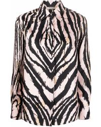 Roberto Cavalli - Zebra-print Silk Shirt - Lyst