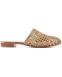 Ferragamo - Ellas Knotted Leather Mules - Lyst