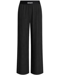 DKNY - Logo-Waistband Trousers - Lyst