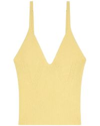 ARMANI EXCHANGE - Ribbed-Knit V-Neck Top - Lyst