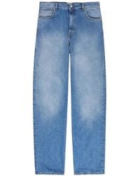Calvin Klein - Washed-Effect Straight-Leg Jeans - Lyst