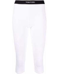 Tom Ford - Cropped Logo-waistband leggings - Lyst