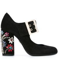 Lanvin - Mary Jane Embellished Buckle Pumps - Lyst