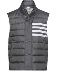 Thom Browne - Chaleco Con Bolsillos Laterales Y Motivo 4-Bar - Lyst