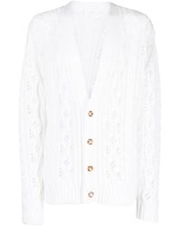 1989 STUDIO - Open-Knit V-Neck Cardigan - Lyst