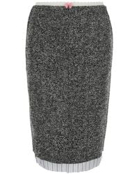 Markgong - Tweed-Effect Lace-Trim Skirt - Lyst