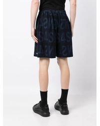 4SDESIGNS - Logo-Print Cotton Bermuda Shorts - Lyst