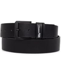 KARL LAGERFELD - Logo-Print Buckle-Fastening Belt - Lyst