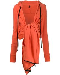 Unravel Project Tie Front Jacket - Orange