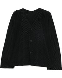 Homme Plissé Issey Miyake - Plissé-Effect V-Neck Shirt Jacket - Lyst