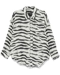 R13 - Zebra Frayed Shirt - Lyst