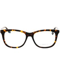 Victoria Beckham - Tortoiseshell-Pattern Rectangle-Frame Glasses - Lyst