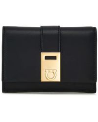Ferragamo - Hug Compact Two-tone Wallet - Lyst