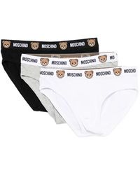 Moschino - Drie Teddy Bear Slips Met Logoband - Lyst